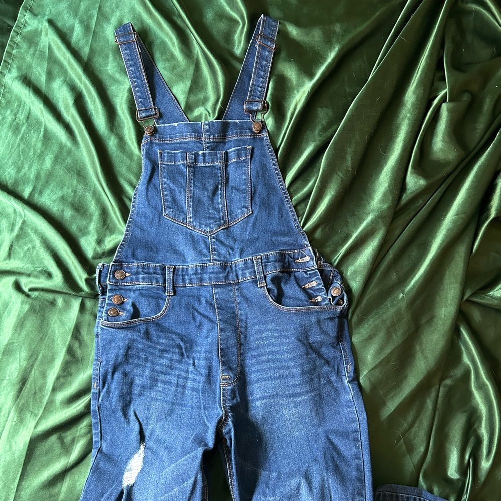Forever 21 dark blue overalls